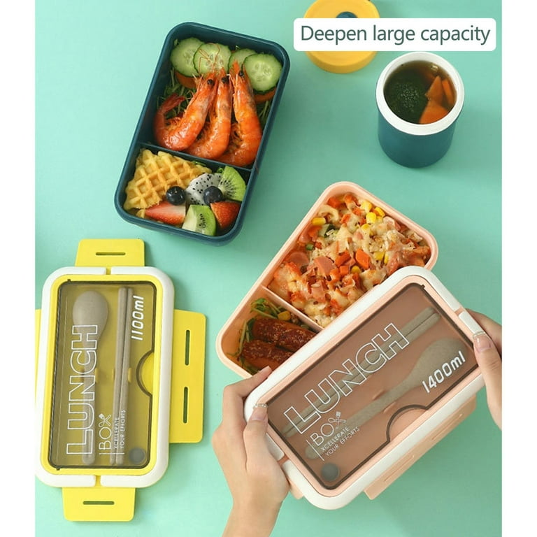 RnemiTe-amo Lunch Box Kids,Bento Lunch Box Container,Bento Box Adult Lunch  Box,Lunch Containers For Adults/Kids/Toddler,1600ML-5 Compartment Bento