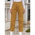 thumbnail image 7 of Asyoly Corduroy Pants for Women Solid Casual High Waisted Straight Leg Pants Loose Comfy Trousers with Pockets, 7 of 7
