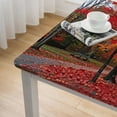 thumbnail image 5 of Fitted Table Cloth, Landscape Printed Tablecloth Cover for Indoor Outdoor Kitchen Party Design Waterproof Wipeable Tablecloth with Flannel Backed,, 5 of 8