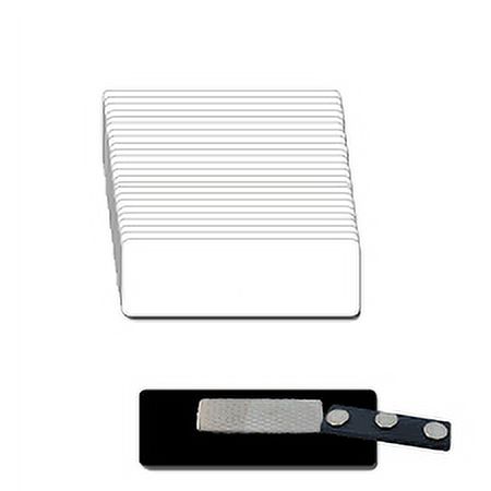 My Badge Design, 1" x 3" Dry Erase Name Badge Kit with Magnetic Back, 25 Qty