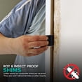 thumbnail image 4 of Composite Shims (24 Pack) - Hard Composite Shims For Home Improvement - Never Rot Shims For Leveling - Restaurant Table Shims - Table Wedges - Toilet Shims - Diy Furniture Levelers - Stock Your Home, 4 of 7