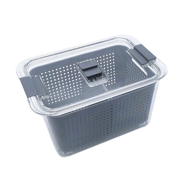 Inteprter Cocina de plástico limpia y ordenada con soluciones de almacenamiento fáciles de instalar Amplia gama de tamaños Contenedores de Organizadores de utensilios de cocina gris L