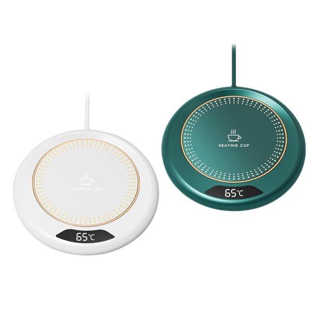 Almohadilla Térmica para , Calentador de Tazas, Alfombrilla Portátil para Tazas, 2x Verde blanco BLESIY taza de almohadilla de calentamiento