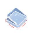 thumbnail image 2 of Portable Plastic Bin Square Transparent Screw Storage Plastic Box with Hinged Organizer Cabinet with Hinged Lid Jewel Case for Cosmetics Crafts Hardware, 2 of 6