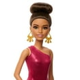 thumbnail image 4 of Barbie Ballroom Dancer Fashion Doll with Brown Styled Hair, Dancing Trophy Accessory, 4 of 8