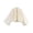 Beige_#01, variant on Womens Cropped Puff Sleeve Bomber Jacket Lapel Collar Pleated Full Zip Coat Spring Loose Fit Trendy Outerwear,Brown S