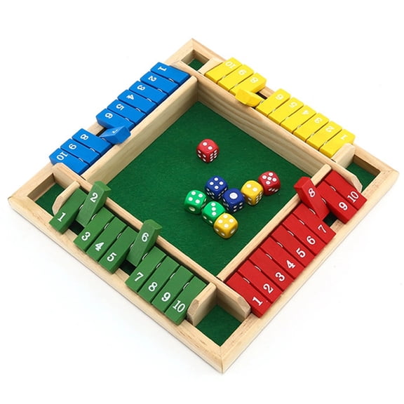 Shut The Box Game Wooden, Shut The Box-Wooden Dice Board Game, Funny Family Games, Math Learning Table, Educational Dice Game for Classroom and Home Entertainment