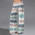 thumbnail image 2 of Bibifish Womens Yoga Pants Wide-Flared Yoga Pants Multi-Color Tie-Dye Print Drawstring Waist Lightweight Festival Outing Trendy Activewear, 2 of 5