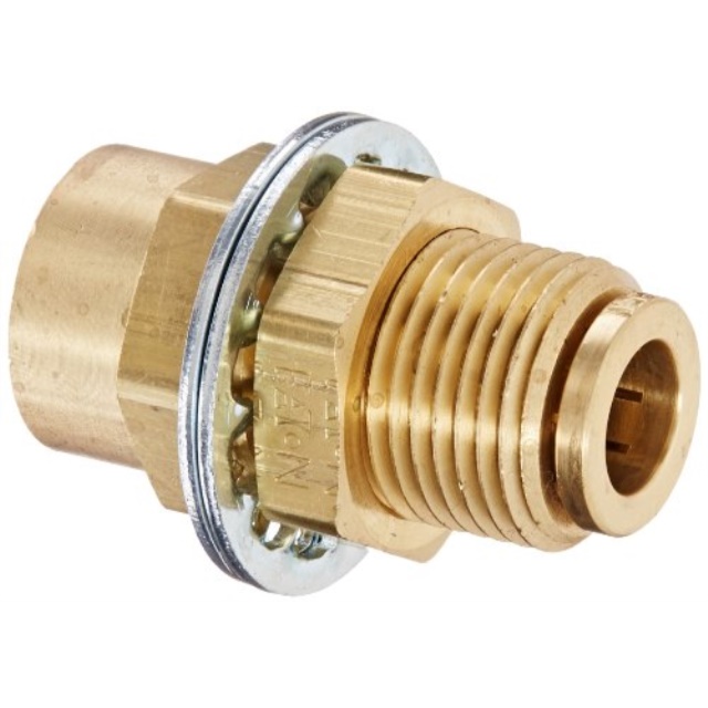 Air Brake Tube Fitting Eaton Weatherhead 1874X6X6 Brass CA360 D.O.T Quick Connect Bulkhead Union 3//8 Tube OD x 3//4 Thread Size