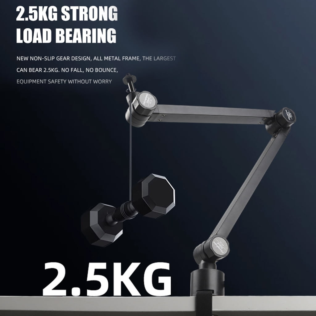Jesscasday Multi Angle Rotating Mic Stand Feature Universal Compatibility Freely Rotate For Podcasting And Live Broadcast
