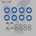 thumbnail image 4 of Pack of 8 Precision 608 RS ABEC 11 Bearings for Scooters, Longborad And - Blue, 4 of 10