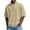 Khaki, variant on Cheytotty Waffle Henley Shirts For Men Short Sleeve Comfy Blouse Workout Golf Tops Wine Xl