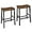 Rustic Brown + Black, variant on HOOBRO Bar Stools, Set of 2 Bar Chairs, 23.6 Inch Saddle Stools, Kitchen Counter Seat with Footrests, Industrial Barstools for Dining Room, Kitchen, Counter, Rustic Brown and Black BF02MD01