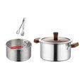 thumbnail image 1 of Freidora de estufa Olla de cocción multifunción Multiusos con pinzas para alimentos Freidora profunda sin capa de vapor, 1 of 9
