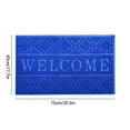 thumbnail image 4 of Taotanxi Welcome Mat Outdoor Indoor, 29x17 All-Season Waterproof, All-Weather Heavy Duty Doormat, Low Profile Porch Patio Entrance Mat, Sturdy Natural Rubber, Blue, 4 of 7