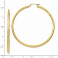 thumbnail image 4 of 14K Yellow Gold Earring Hoop Women'S 55 mm Knife Edge Diamond-Cut Hollow Earrings, 4 of 4