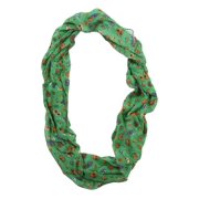 Womens Happy Skulls Soft Scarf - Green