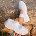 thumbnail image 2 of Wensltd Women Solid Color Mary Jane Shoes Elastic Strap Comfy Casual Walking Shoes Lightweight for Daily Wear, 2 of 9