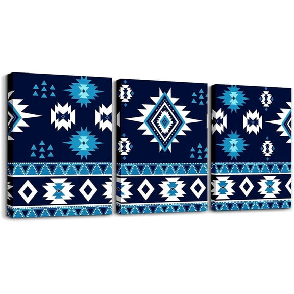 Hieng Western Bull Skull Wall Painting Posters and Prints Southwestern Aztec Picture Wall Decor Boys Girls Boho Tribal Canvas Wall Hieng for Living Room Bedroom Ethnic Bohemian