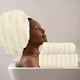 thumbnail image 4 of Accesorios de baño Juego de toallas de lino suave de 2 piezas, 1 toalla de baño y 1 toallita. Toallas para baño. Juego de toallas para adultos, muy absorbentes., 4 of 6