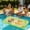 Green#143, variant on Inflatable Floating Pool Ice Bar 49.6x25.6in Transparent Blue PVC Drink Holder Rectangular Serving Tray Cooler for Summer Party Supplies