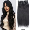 thumbnail image 2 of SEGO Clip in 100% Human Hair Extensions Real Thick Remy Hair Full Head 8 PCS Hair Pieces for Woman Balayage Black Brown Blonde, 2 of 9