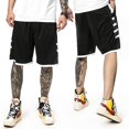 thumbnail image 2 of Pantalones cortos de baloncesto para hombre, pantalón de chándal holgado para playa, tenis, fútbol, deportes, pantalón de chándal para hombre, Jogging, pantalones cortos para correr, cintura elástica Fivean unisex, 2 of 2