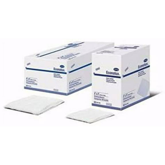 Hartmann 416816 Econolux Gauze Sponge Cotton 8-Ply 4 X 4 Inch Square NonSterile - Pack of 200