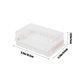 thumbnail image 3 of Caja de corte con tapa | Contenedor de plástico para guardar queso | Contenedor de alimentos frescos con ventana transparente | Caja de frescura portátil para refrigerador, ideal para cocina, picni, 3 of 5