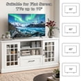 thumbnail image 5 of LIVIZA Modern Farmhouse TV Stand for TVs up to 70", Entertainment Center with Storage Cabinet & Glass Door,White, 5 of 8