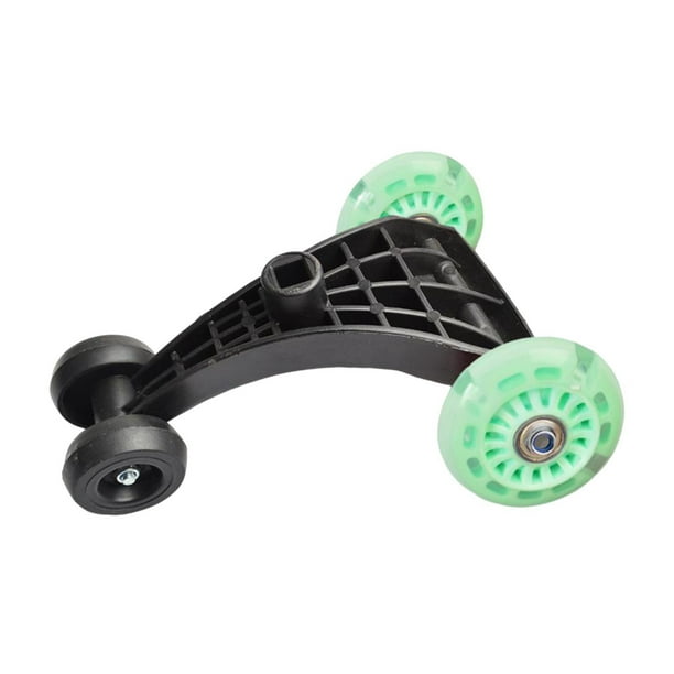 Trípode giratorio para coche para niños, triángulo delantero con rueda de coche Wiggle, accesorios con orificios cuadrados. Verde