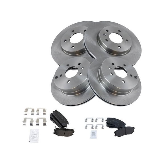 Front and Rear Brake Pad and Rotor Kit - Compatible with 2007 - 2009 Pontiac Torrent 2008
