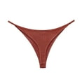 thumbnail image 1 of Gibobby Pantys para Mujer Tangas sin costuras para mujer Ropa interior Dama Cintura Tanga Tangas Color sólido（Rojo， M), 1 of 3