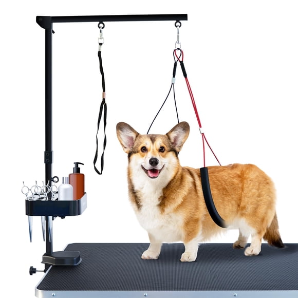 Brazo de grooming para mascotas SHELANDY de 89 cm de altura ajustable con abrazadera