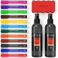 thumbnail image 2 of Arteza Set of 12 Chisel Tip Dry Erase Markers, Magnetic Eraser, and Whiteboard Cleaner, 2 of 5