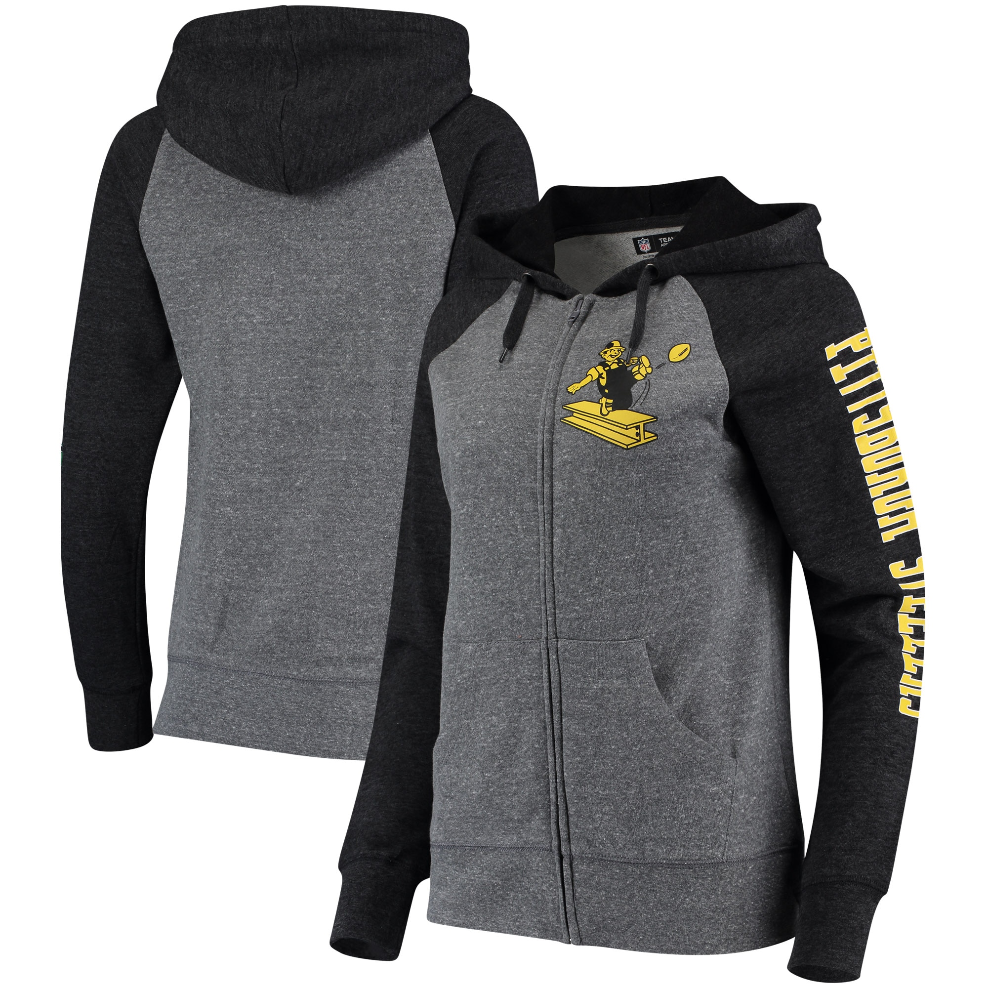 womens steelers zip up hoodie