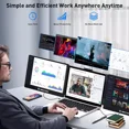 thumbnail image 5 of (Secondhand) Laptop Screen Extender, 14'' Laptop Monitor Extender Plug & Play, 1080P FHD Triple Portable Dual Monitor for 13-17'' Laptops, Compatible with Windows/Mac/Surface/Android/Switch, 5 of 11