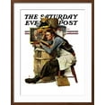 thumbnail image 2 of Art.com Law Student Saturday Evening Post Cover, February 19,1927 Giclee Print by Norman Rockwell, Brown Frame Wall Art, 23" x 29", 2 of 5