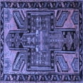 thumbnail image 1 of Ahgly Company Indoor Square Persian Blue Traditional Area Rugs, 5' Square, 1 of 4