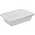 thumbnail image 2 of 50pc Half-Size 9" x 13" Aluminum Deep Disposable Pans / Lids Extra Heavy Weight, 2 of 5