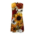 thumbnail image 6 of Viikei Womens Dresses Plus Size,Elegant Short Sleeve Dress for Women,Women's Round Neck Sleeveless Gradient Tie Dyed Beach Dress Yellow L, 6 of 6