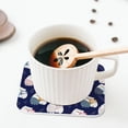 thumbnail image 5 of Yiaed Mom And Baby Owls Print Leather Coasters for Drinks - Cup Coasters Coffee Table Kitchen Table Bar, Home & Office Gifts Handmade Drink Coasters-Square, 5 of 6
