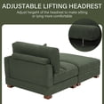 thumbnail image 5 of DREAMSIDEA Oversized Chaise Lounge with Ottoman for Living Room, Right Arm Corduroy Chaise Lounge Indoor Furniture,Green, 5 of 7