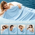 thumbnail image 6 of huayou Solid Light Blue Lightweight Cooling Blanket, Flannel Throw Blanket Decoration, 39.37 x 59.06 inch Soft Blankets for Couch Bed Living Room Indoor Display, 6 of 9