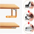 thumbnail image 4 of Tirantes angulares para mesas de bricolaje, soporte de banco de trabajo de hierro galvanizado con bisagras autoblocantes, diseño que ahorra espacio, soporte de mesa plegable ajustable de 90 grados, 4 of 5