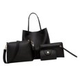 thumbnail image 2 of 4 piezas de bolso de cuero para mujer, bolso de mano, bolso de hombro, bolso de hombro, bolsos Negro Colcomx Bolsos de hombro Cartera de embrague, 2 of 7
