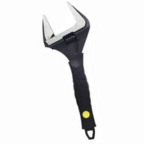 Adjustable Stubby Wrench, 2.36 In Wide Mouth, Crescent Wrench with 60 mm Jaw Opening, Crescent Wrench, Plumbers Wrench, Black Deep Jaw Wide Opening Wrench