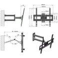 thumbnail image 5 of Ktaxon Full Motion TV Wall Mount Bracket Tilt Swivel 30 inch-60 inch  LED LCD Black, 5 of 9