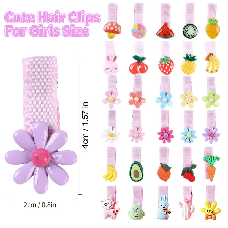 14 Pcs Children Girls Kids Hairclips Kawaii Cartoon Fruit Flower Rainbow  Star Butterfly Princess Hairpins Cute Hair Clips Colorful Hair Barrettes  Hair