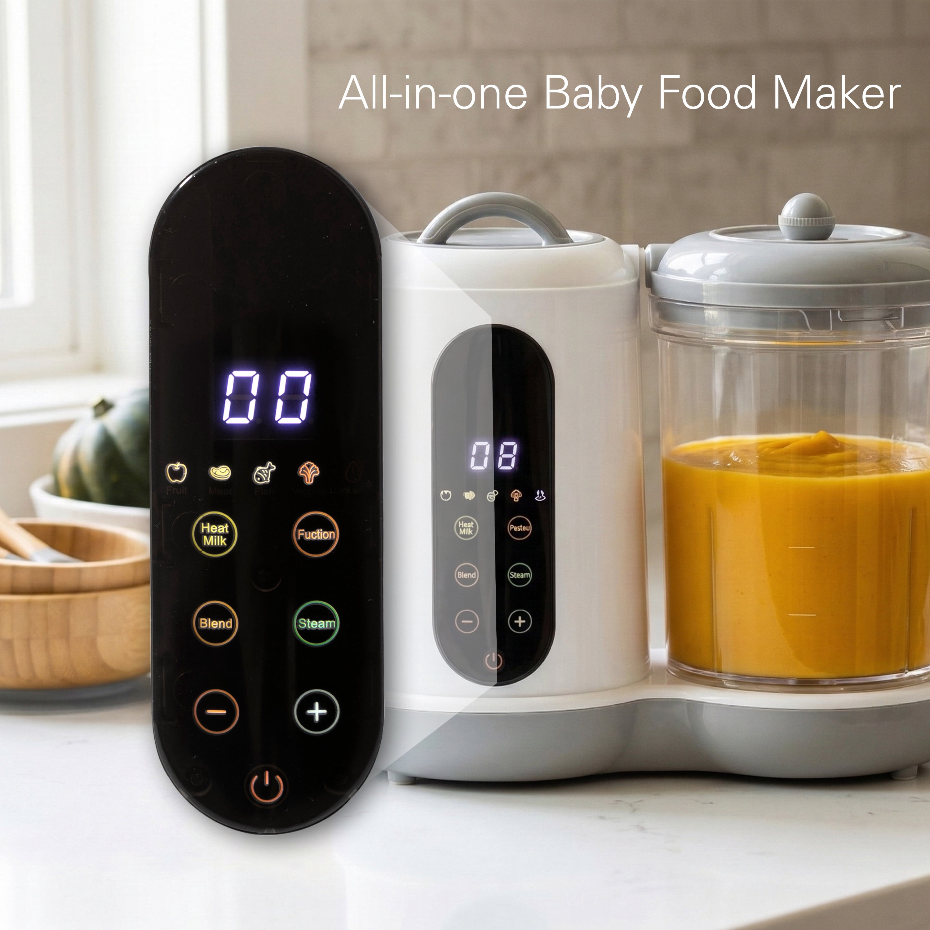 Sperric 4-in-1 Automatic Corded Electric Baby Food Processor, Compact Baby Food Steamer and Blender for Healthy Homemade Meals